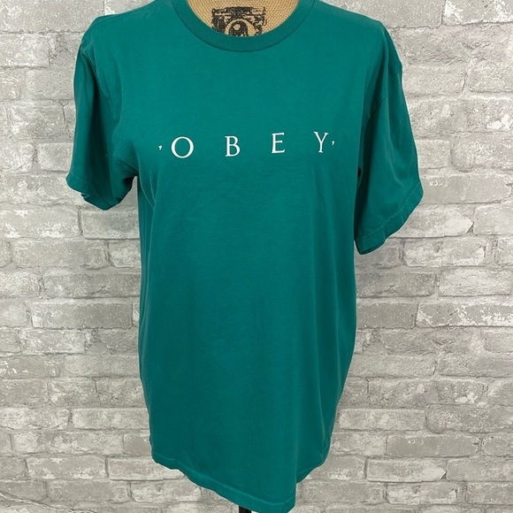 Obey Green Short Sleeve Tee - Picture 1 of 5